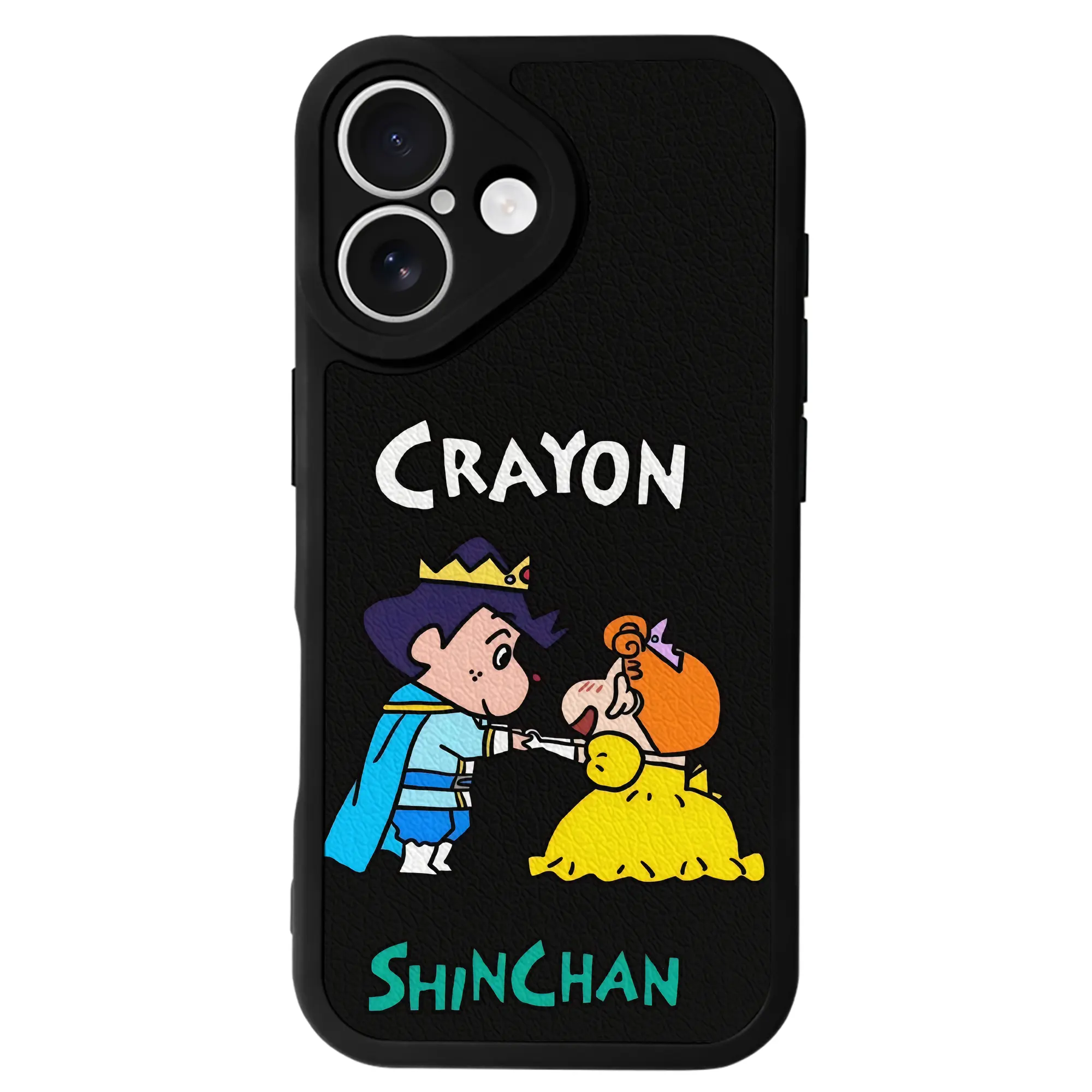 クレヨンしんちゃん グッズ 風間 とおる - IPhone 16シリーズ対応 ・ シリコンスマホケース ・ レザー調 ・ 高精度フィット ・ 耐衝撃 ・ ワイヤレス充電対応 ・ 精密カット